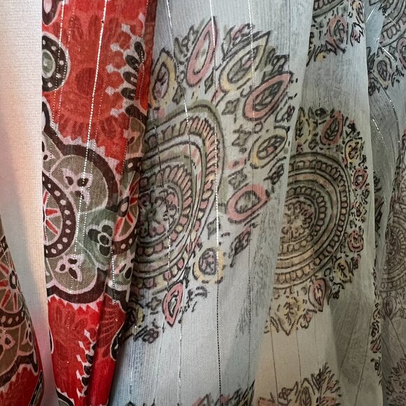 FREE PEOPLE Kantha Shimmer Tie Front Kimono, Size OS - Picture 7 of 10